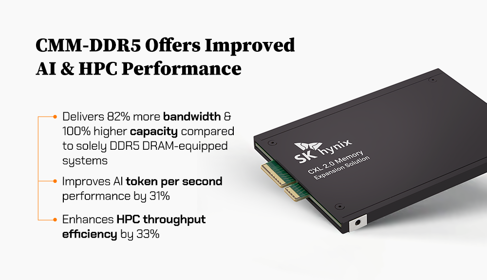 SK hynix’s CXL-based CMM-DDR5 enhances AI and HPC performance SK hynix’s CXL-based CMM-DDR5 enhances AI and HPC performance