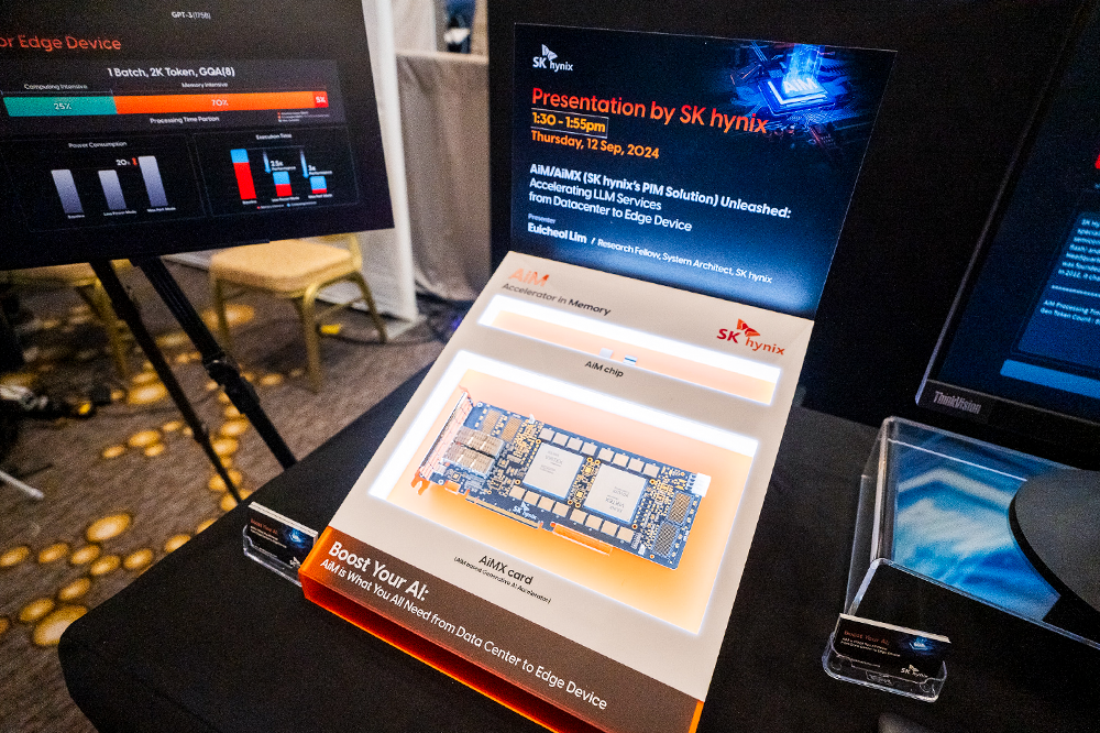 The 32 GB AiMX prototype card was shown publicly for the first time at the event The 32 GB AiMX prototype card was shown publicly for the first time at the event
