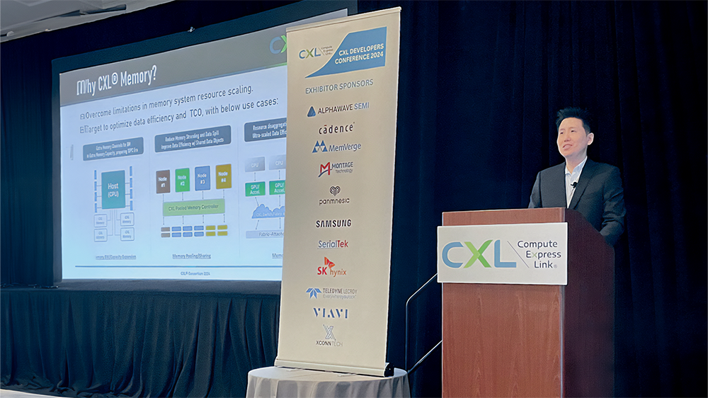 Wonha Choi speaking about the present and future of CXL technology Wonha Choi speaking about the present and future of CXL technology
