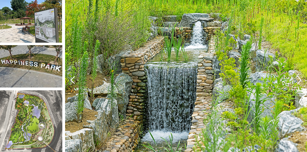An ecological park near SK hynix’s Icheon main campus which uses recycled water