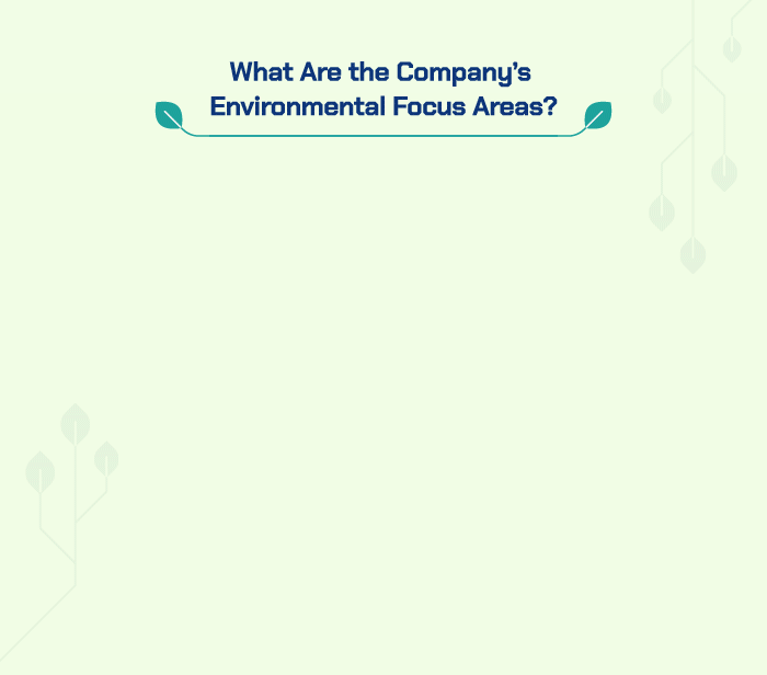 What are the company's environmental focus areas?